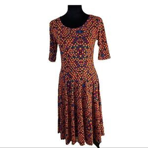 LuLaRoe Nicole Fit Flare Dress in Sz. M